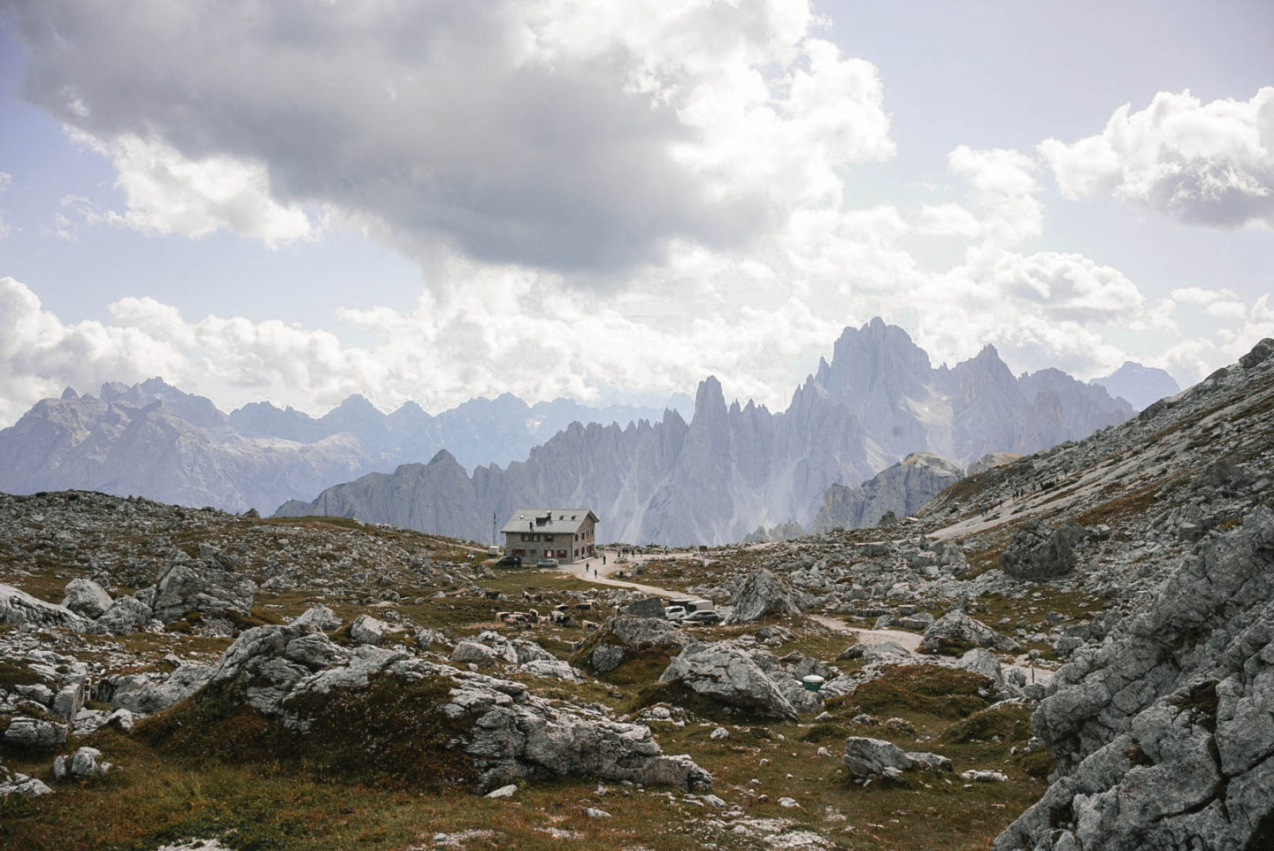 Mountain Rifugio in Tre Cime di Lavaredo, Dolomites, Italy  
